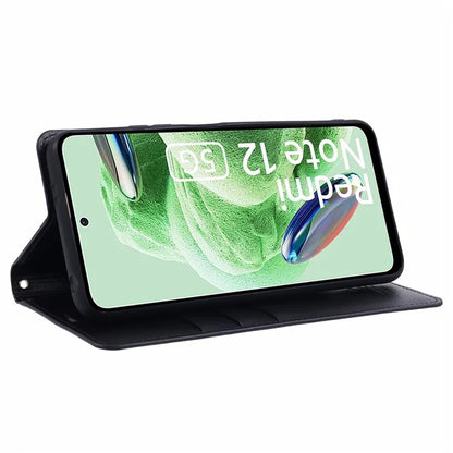 HANMAN Minuo Series For Xiaomi Redmi Note 12 5G (China) / (India) / (Global) / Poco X5 5G Case Wallet Phone Leather Cover