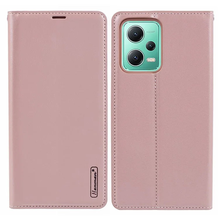 HANMAN Minuo Series For Xiaomi Redmi Note 12 5G (China) / (India) / (Global) / Poco X5 5G Case Wallet Phone Leather Cover