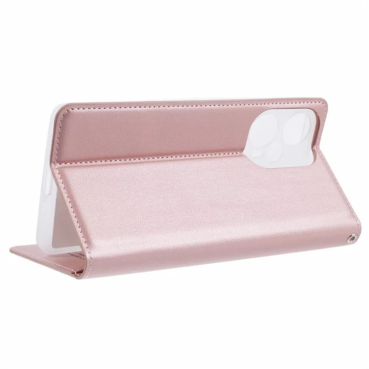HANMAN Minuo Series For Xiaomi Redmi Note 12 Turbo / Poco F5 5G Case Leather Wallet Phone Cover
