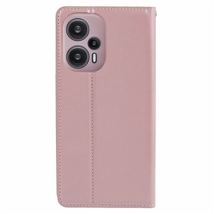 HANMAN Minuo Series For Xiaomi Redmi Note 12 Turbo / Poco F5 5G Case Leather Wallet Phone Cover