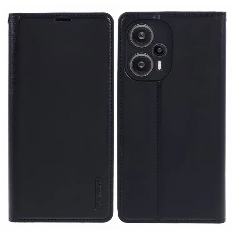 HANMAN Minuo Series For Xiaomi Redmi Note 12 Turbo / Poco F5 5G Case Leather Wallet Phone Cover