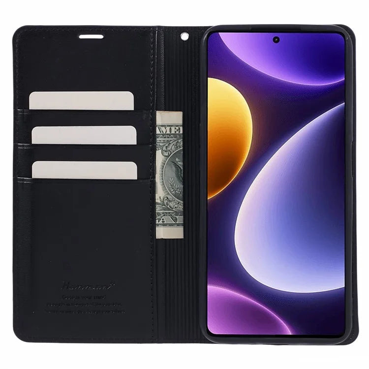HANMAN Minuo Series For Xiaomi Redmi Note 12 Turbo / Poco F5 5G Case Leather Wallet Phone Cover