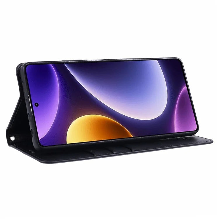 HANMAN Minuo Series For Xiaomi Redmi Note 12 Turbo / Poco F5 5G Case Leather Wallet Phone Cover