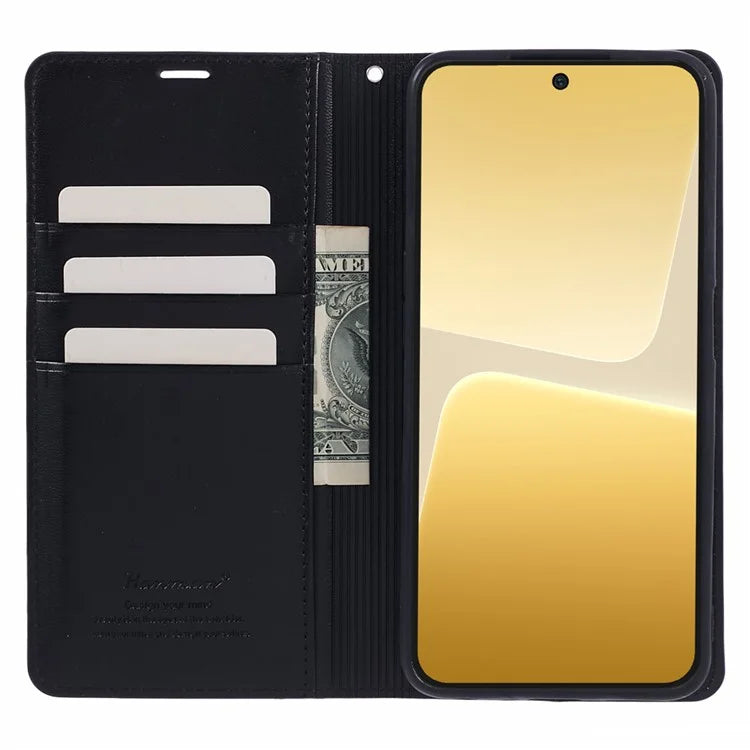 HANMAN Minuo Series For Xiaomi 13 Case PU Leather Folio Phone Cover