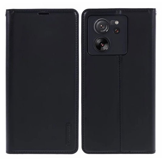 HANMAN Minuo Series For Xiaomi 13T / 13T Pro / Redmi K60 Ultra Case PU Leather Stand Magnetic Clasp Phone Cover
