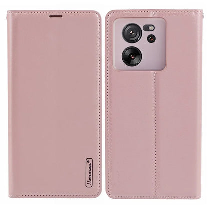 HANMAN Minuo Series For Xiaomi 13T / 13T Pro / Redmi K60 Ultra Case PU Leather Stand Magnetic Clasp Phone Cover