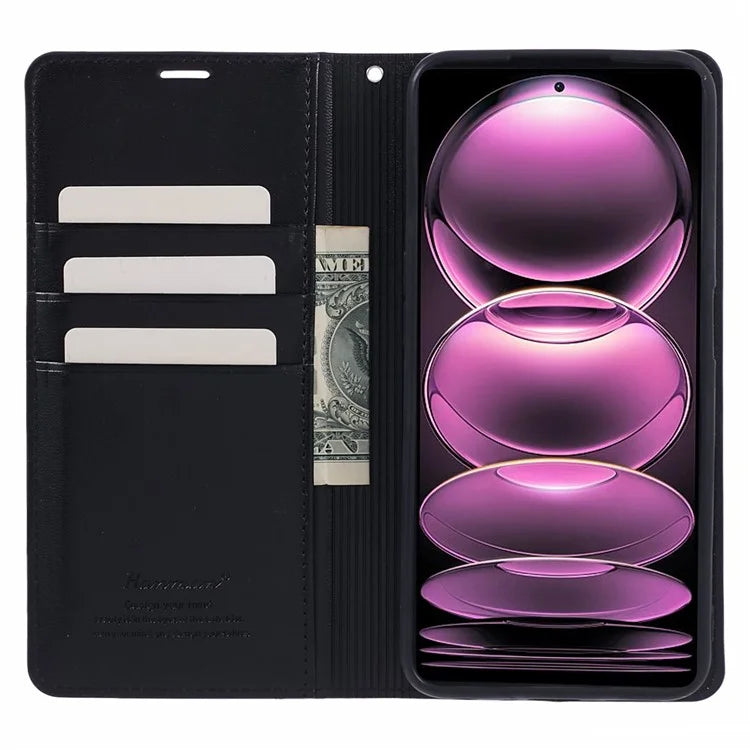 HANMAN Minuo Series For Xiaomi Redmi Note 12 Pro 5G / Note 12 Pro Speed 5G / Poco X5 Pro 5G Case PU Leather Phone Cover