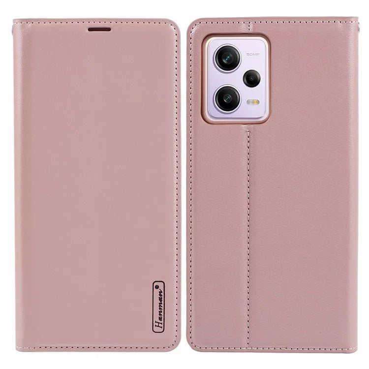 HANMAN Minuo Series For Xiaomi Redmi Note 12 Pro 5G / Note 12 Pro Speed 5G / Poco X5 Pro 5G Case PU Leather Phone Cover