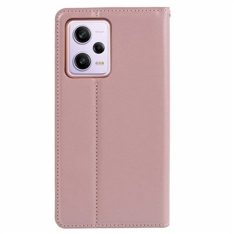HANMAN Minuo Series For Xiaomi Redmi Note 12 Pro 5G / Note 12 Pro Speed 5G / Poco X5 Pro 5G Case PU Leather Phone Cover