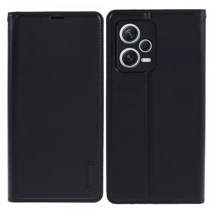 HANMAN Minuo Series For Xiaomi Redmi Note 12 Pro+ 5G Case PU Leather Wallet Phone Cover