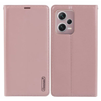 HANMAN Minuo Series For Xiaomi Redmi Note 12 Pro+ 5G Case PU Leather Wallet Phone Cover