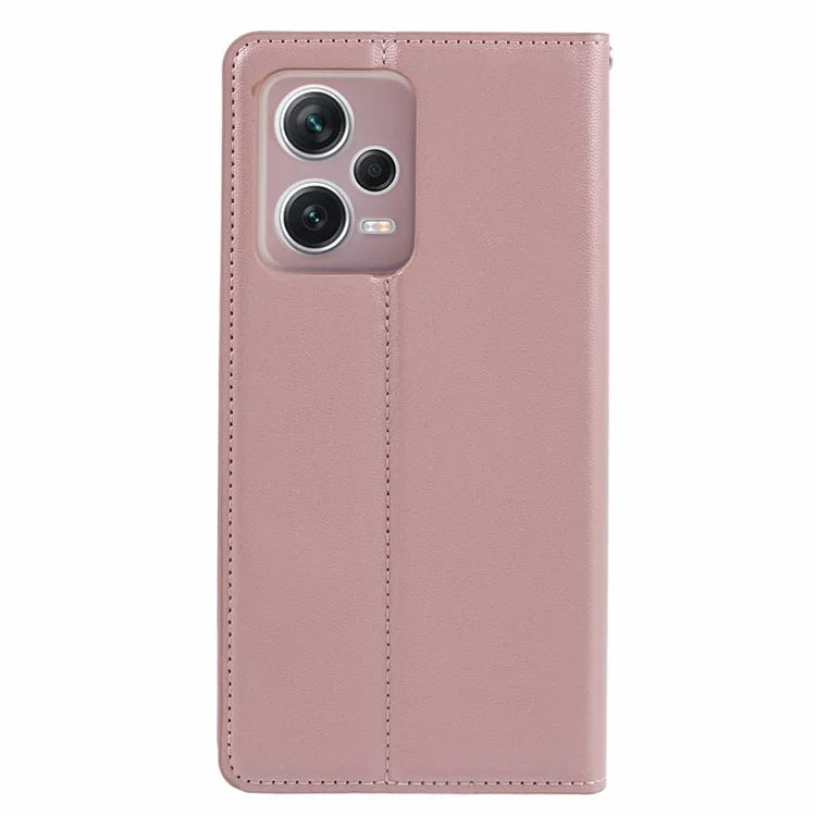 HANMAN Minuo Series For Xiaomi Redmi Note 12 Pro+ 5G Case PU Leather Wallet Phone Cover