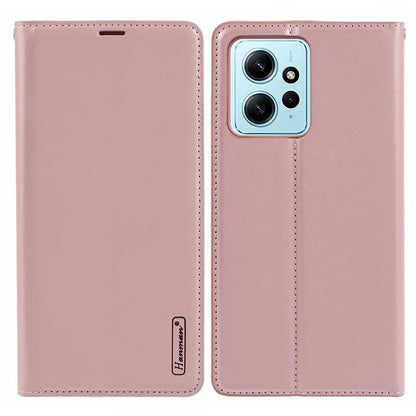 HANMAN Minuo Series For Xiaomi Redmi Note 12 4G Case PU Leather Flip Protective Cover