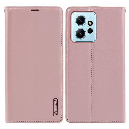 HANMAN Minuo Series For Xiaomi Redmi Note 12 4G Case PU Leather Flip Protective Cover