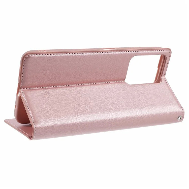HANMAN Minuo Series For Xiaomi Redmi Note 12 4G Case PU Leather Flip Protective Cover