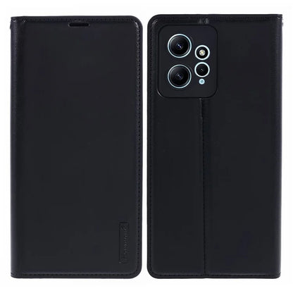 HANMAN Minuo Series For Xiaomi Redmi Note 12 4G Case PU Leather Flip Protective Cover