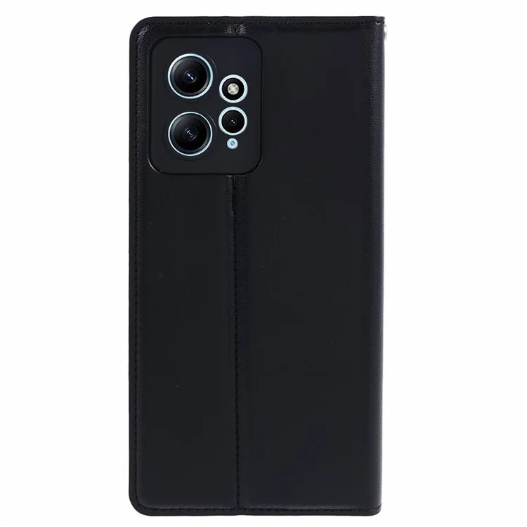 HANMAN Minuo Series For Xiaomi Redmi Note 12 4G Case PU Leather Flip Protective Cover