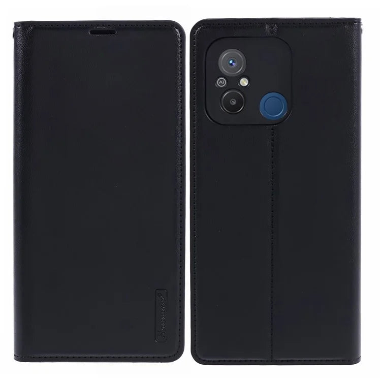 HANMAN Minuo Series For Xiaomi Redmi 12C 4G / 11A 4G / Poco C55 4G Case PU Leather Magnetic Closure Phone Cover