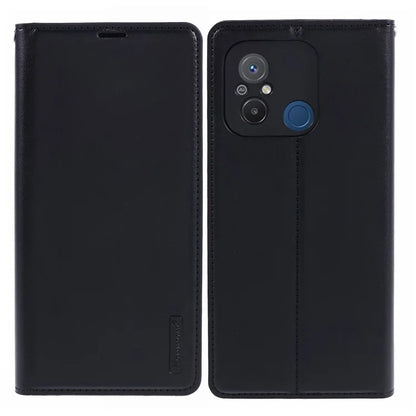 HANMAN Minuo Series For Xiaomi Redmi 12C 4G / 11A 4G / Poco C55 4G Case PU Leather Magnetic Closure Phone Cover