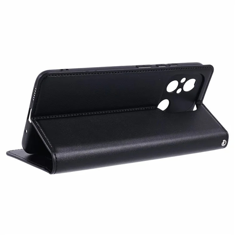 HANMAN Minuo Series For Xiaomi Redmi 12C 4G / 11A 4G / Poco C55 4G Case PU Leather Magnetic Closure Phone Cover