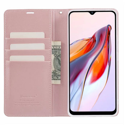 HANMAN Minuo Series For Xiaomi Redmi 12C 4G / 11A 4G / Poco C55 4G Case PU Leather Magnetic Closure Phone Cover