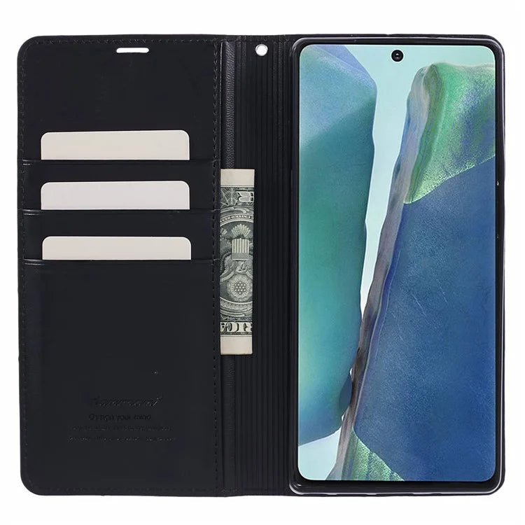 HANMAN Minuo Series For Samsung Galaxy Note20 / Note20 5G Case PU Leather Phone Cover