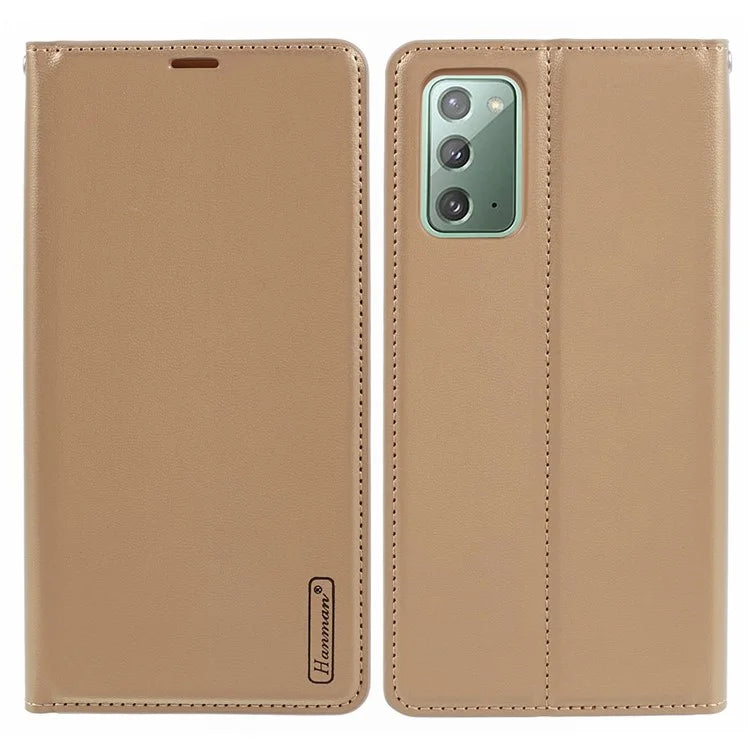 HANMAN Minuo Series For Samsung Galaxy Note20 / Note20 5G Case PU Leather Phone Cover