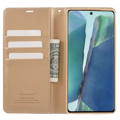 HANMAN Minuo Series For Samsung Galaxy Note20 / Note20 5G Case PU Leather Phone Cover