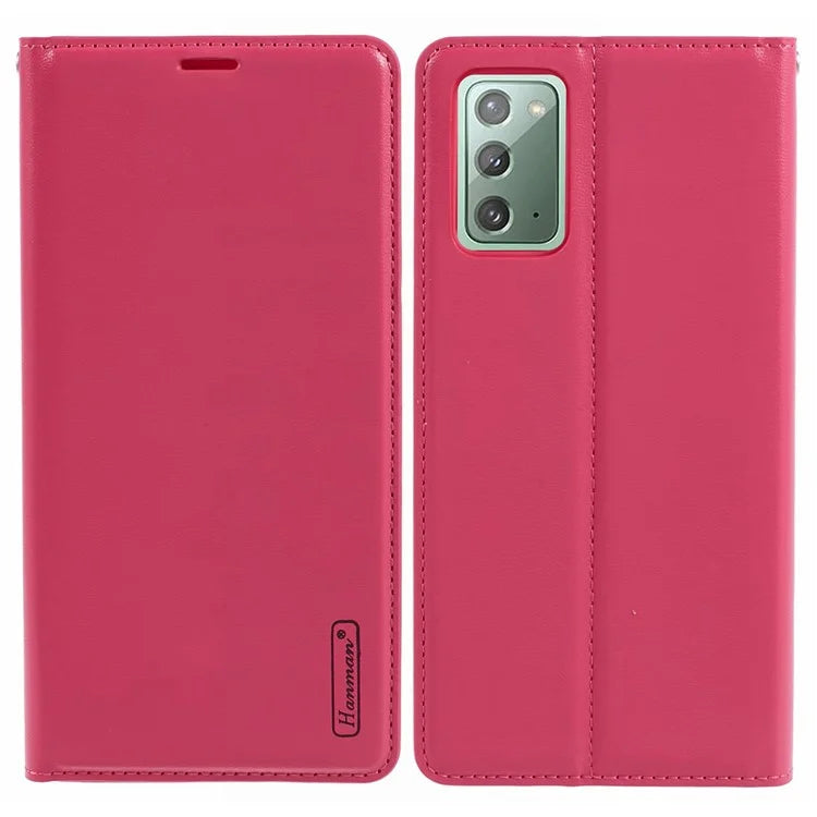 HANMAN Minuo Series For Samsung Galaxy Note20 / Note20 5G Case PU Leather Phone Cover