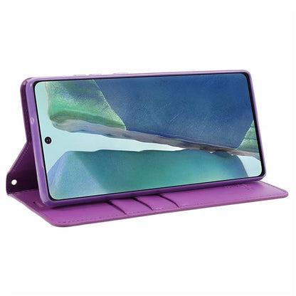 HANMAN Minuo Series For Samsung Galaxy Note20 / Note20 5G Case PU Leather Phone Cover
