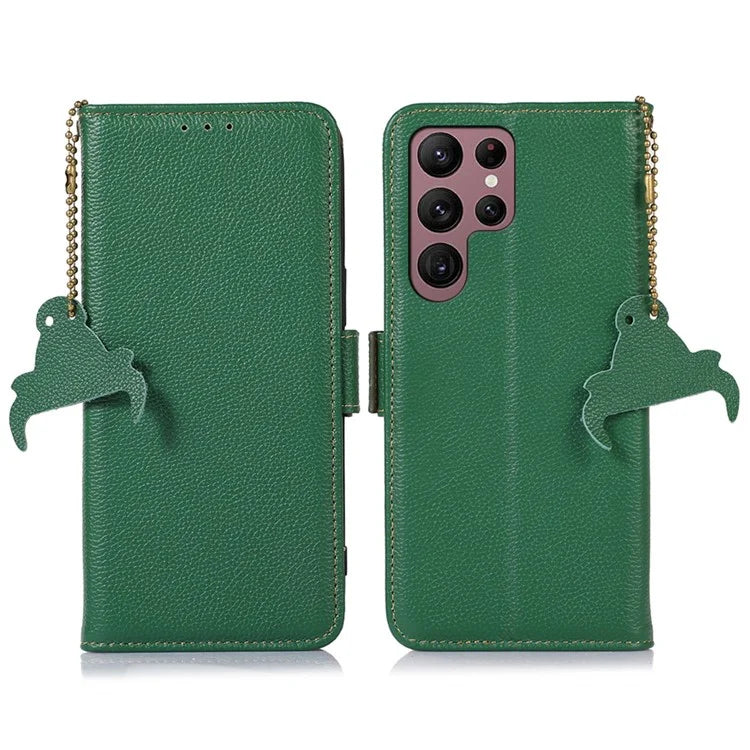 For Samsung Galaxy S24 Ultra Case RFID Blocking Wallet Stand Cell Phone Cover