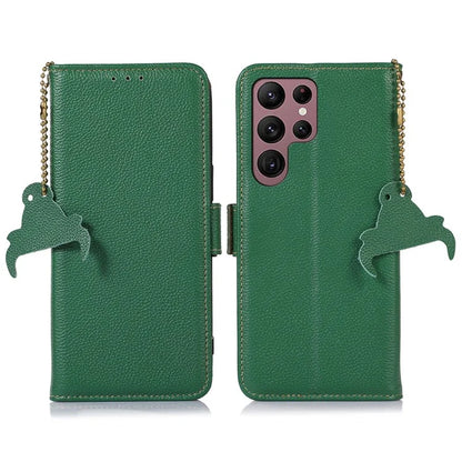 For Samsung Galaxy S24 Ultra Case RFID Blocking Wallet Stand Cell Phone Cover