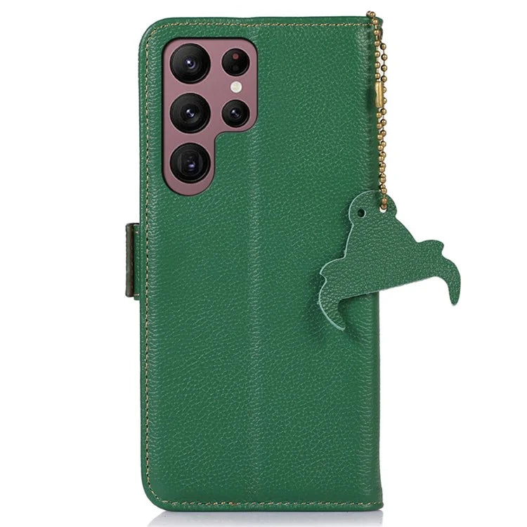 For Samsung Galaxy S24 Ultra Case RFID Blocking Wallet Stand Cell Phone Cover