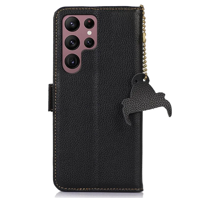 For Samsung Galaxy S24 Ultra Case RFID Blocking Wallet Stand Cell Phone Cover
