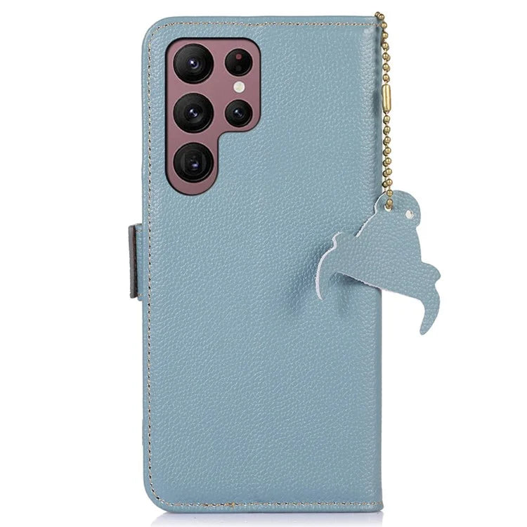 For Samsung Galaxy S24 Ultra Case RFID Blocking Wallet Stand Cell Phone Cover