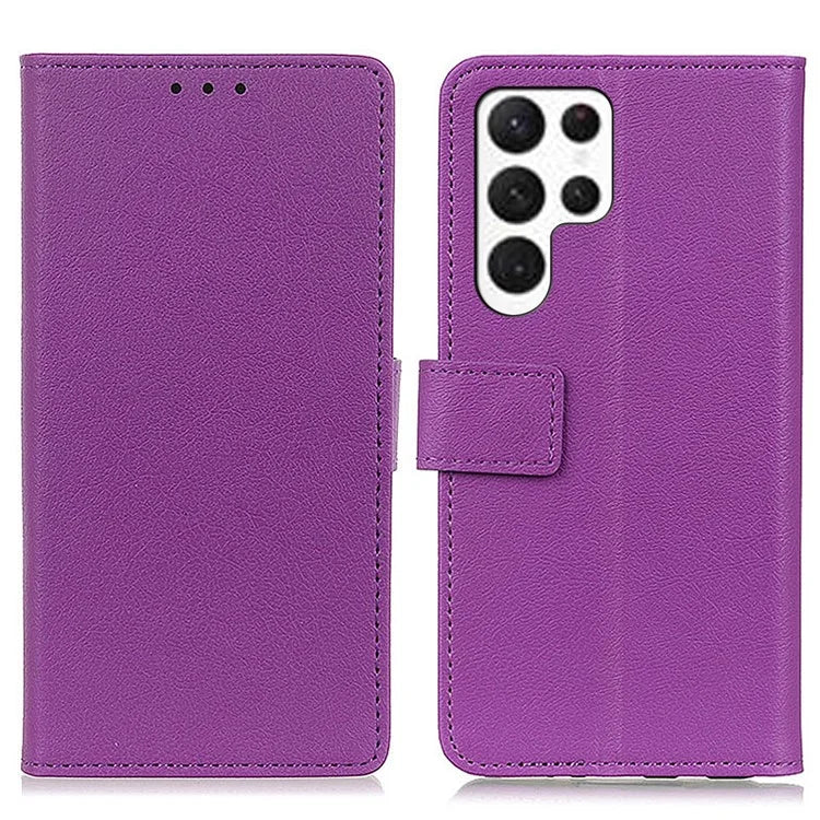 For Samsung Galaxy S24 Ultra Case PU Leather Phone Cover with Wallet Stand Function