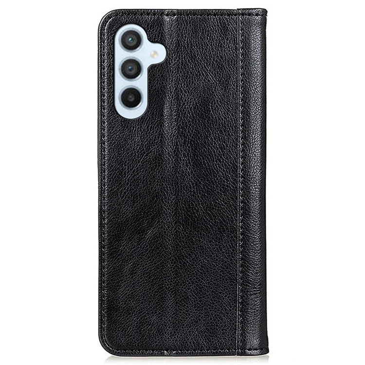 For Samsung Galaxy S24 Case Anti-Scratch Litchi Texture Wallet Stand Phone Shell Split Leather Cover