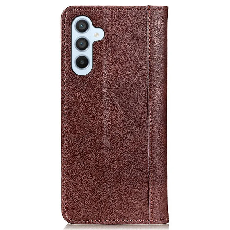 For Samsung Galaxy S24 Case Anti-Scratch Litchi Texture Wallet Stand Phone Shell Split Leather Cover