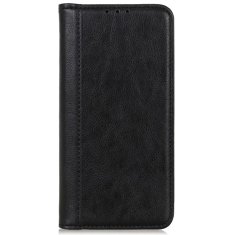 For Samsung Galaxy S24+ Case Split Leather Wallet Stand Phone Cover with Litchi Texture