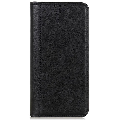 For Samsung Galaxy S24+ Case Split Leather Wallet Stand Phone Cover with Litchi Texture
