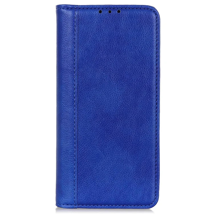 For Samsung Galaxy S24+ Case Split Leather Wallet Stand Phone Cover with Litchi Texture