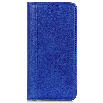 For Samsung Galaxy S24+ Case Split Leather Wallet Stand Phone Cover with Litchi Texture