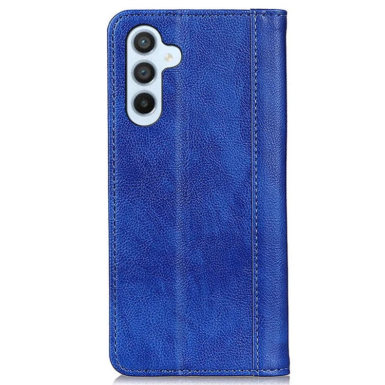 For Samsung Galaxy S24+ Case Split Leather Wallet Stand Phone Cover with Litchi Texture