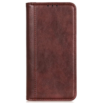 For Samsung Galaxy S24+ Case Split Leather Wallet Stand Phone Cover with Litchi Texture