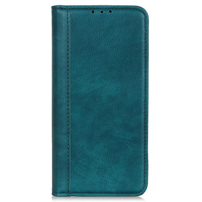 For Samsung Galaxy S24+ Case Split Leather Wallet Stand Phone Cover with Litchi Texture