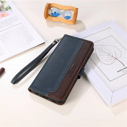 KHAZNEH For Samsung Galaxy S24+ Case PU Leather Shell RFID Blocking Wallet Mobile Phone Cover