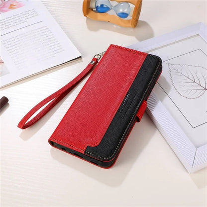 KHAZNEH For Samsung Galaxy S24+ Case PU Leather Shell RFID Blocking Wallet Mobile Phone Cover