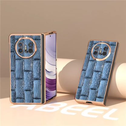 For Huawei Mate X5 Case Mahjong Texture Electroplated Phone Cover