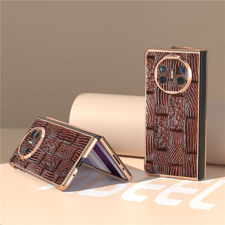 For Huawei Mate X5 Case Mahjong Texture Electroplated Phone Cover