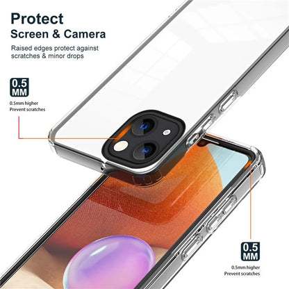 For iPhone 15 Plus Case Color Frame Clear Back TPU+PC Anti-scratch Phone Cover